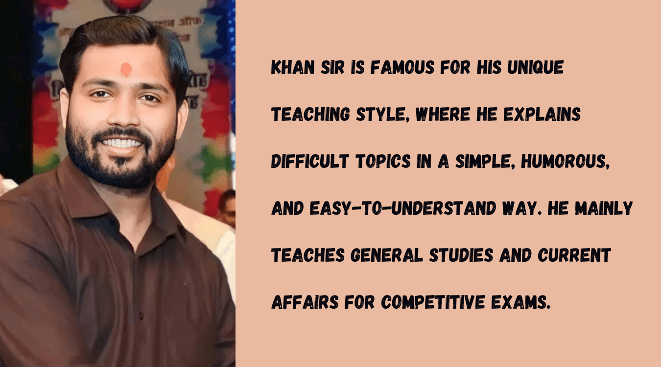 Famous Indian educator Khan Sir smiling